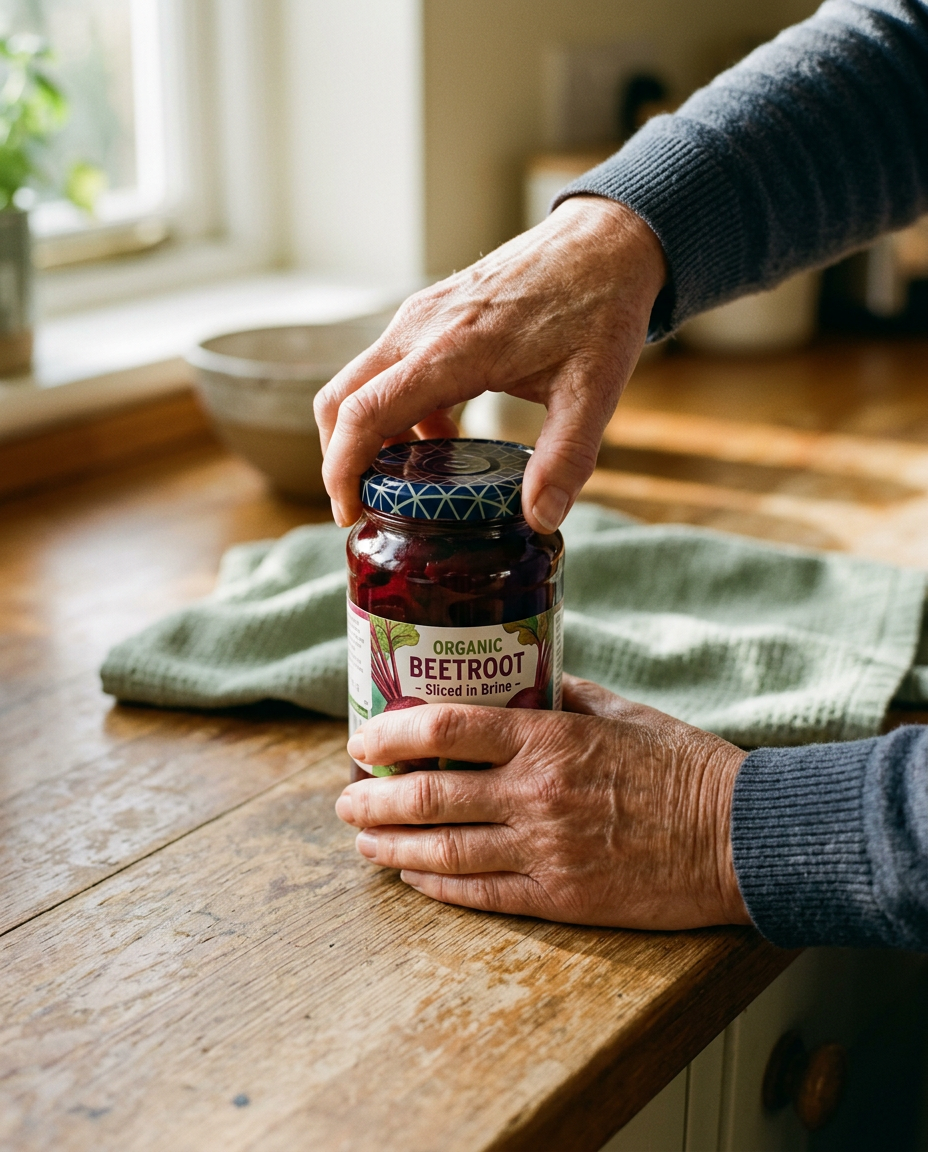 Sophie Aldridge holding a jar of Grove creatine gummies